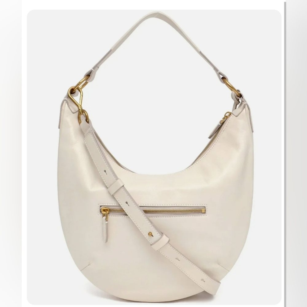 Margot Savannah Leather Hobo Crossbody Bag